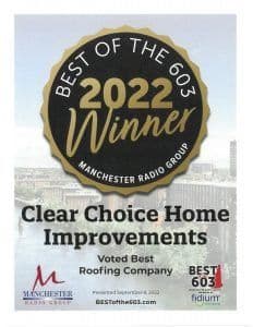 Best of 603 Awards 2022 Roofing